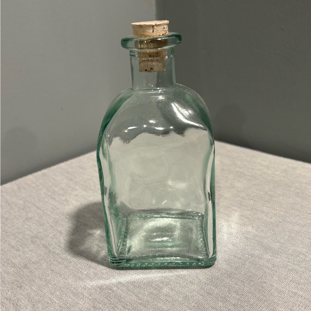 Green Tinted Glass Bottle with Cork